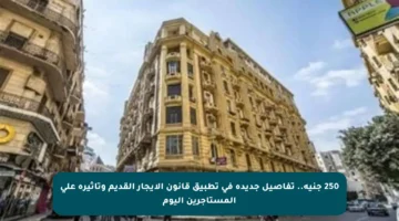 250 جنيه.. تفاصيل جديدة في تطبيق قانون الإيجار القديم وتأثيره على المستأجرين اليوم